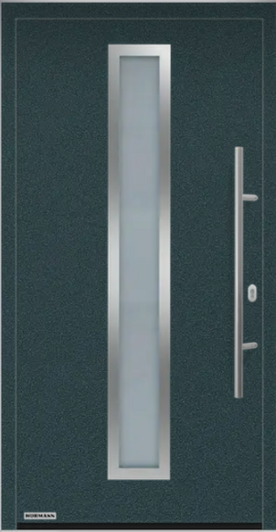 Входная дверь Hormann (Херманн) Thermo 65, Мотив 700А  RAL 7016 для проема 1000х2100 мм.