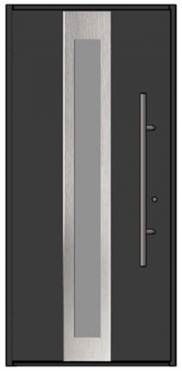 Входная дверь HTA100 HORMANN RAL 7016/9016 с остеклением