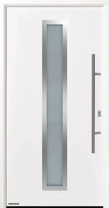 Входная дверь Hormann (Херманн) Thermo 65, Мотив 700А, RAL 9016, для проема 1000х2100 мм.